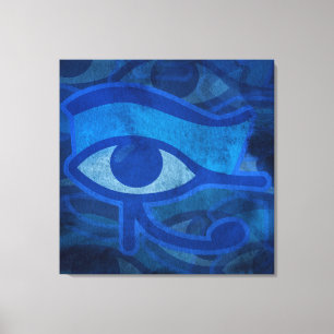 Blaues Horusauge Leinwanddruck