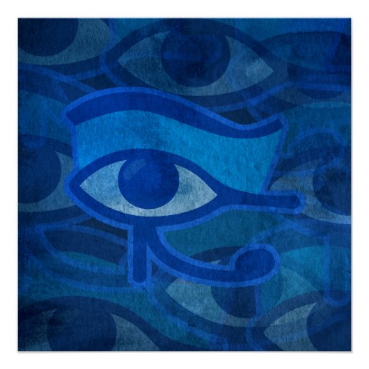 Blaues Horusauge Poster (Vorderseite)