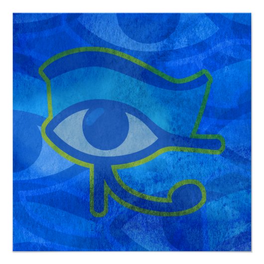 Blaues Horusauge Poster (Vorderseite)