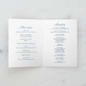 Blaues hübsches Kalligrafie-Skript Hochzeitsheft Programm (Innenseite)