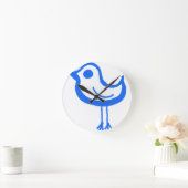 Blaues Huhn Runde Wanduhr (Zuhause)
