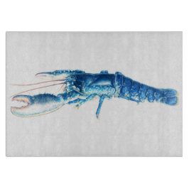 Blaues Hummer-Kunst-Glasschneidenbrett Schneidebrett