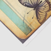 Blaues Hydrangea antikes Manuskript ephemera Seidenpapier (Ausschnitt)