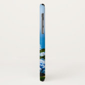 Blaues Hydrangea auf Gradient Ocean Positano Case-Mate iPhone Hülle (Hinten/Links)