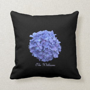 Blaues Hydrangea-Blumen-Blüten-Kissen Kissen