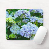 Blaues Hydrangea-Blumen-Garten Pastellmousepad Mousepad (Mit Mouse)