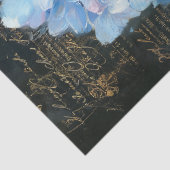 Blaues Hydrangea Blumendekoupage Seidenpapier (Ausschnitt)