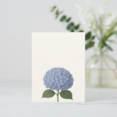 Blaues Hydrangea-Botanisches Illustrationsdesign Postkarte (Stehend Vorderseite)