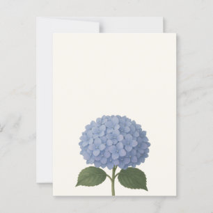 Blaues Hydrangea-Botanisches Illustrationsdesign Postkarte