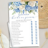 Blaues Hydrangea-Brautparty Flyer