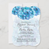 Blaues Hydrangea-Brautparty lädt Hydrangea3 ein Einladung (Vorderseite)