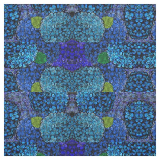 Blaues Hydrangea-Gewebe Stoff (Muster)