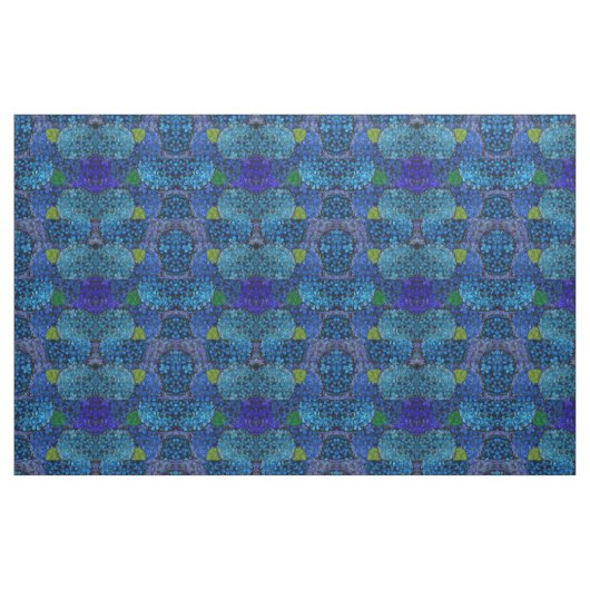 Blaues Hydrangea-Gewebe Stoff (Fat Quarter (45,7 x 55,9 cm))