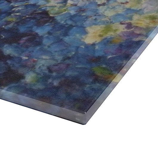 Blaues Hydrangea-Glasschneiden-Brett Schneidebrett (Ecke)