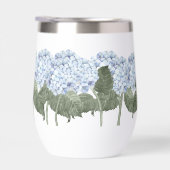 Blaues Hydrangea-Individuelle Name, isoliert Wine  (Rechts)