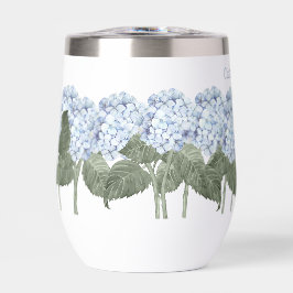 Blaues Hydrangea-Individuelle Name, isoliert Wine