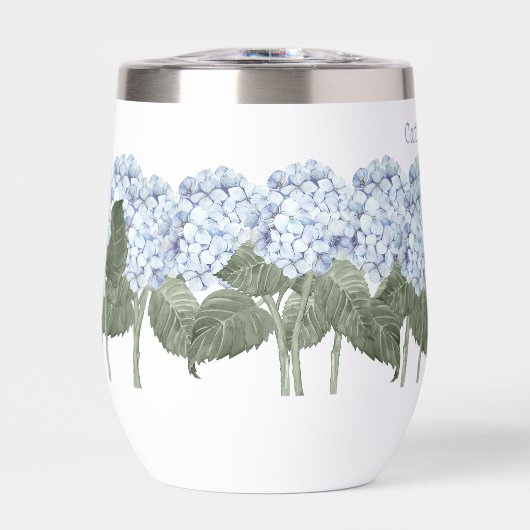 Blaues Hydrangea-Individuelle Name, isoliert Wine  (Vorderseite)