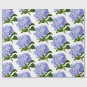 Blaues Hydrangea-Packpapier Geschenkpapier (Flach)