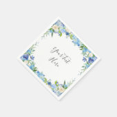 Blaues Hydrangea-PARTY Serviette (Ecke)