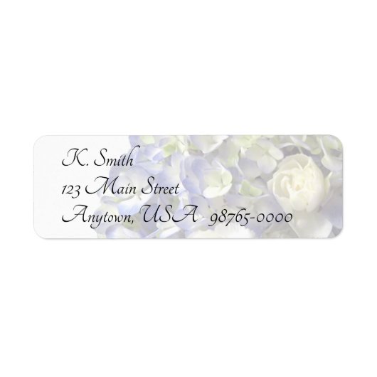 Blaues Hydrangea personalisierbar (Vorne)