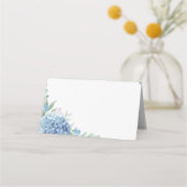 Blaues Hydrangea Platzkarte (Rückseite)