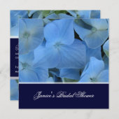 Blaues Hydrangea/romantisches Brautparty/Hochzeit Einladung (Vorne/Hinten)