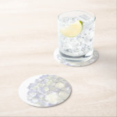 Blaues Hydrangea Runder Pappuntersetzer (Vor Ort)