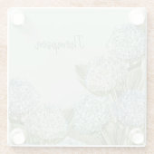 Blaues Hydrangea/Sage Green Glasuntersetzer (Rückseite)