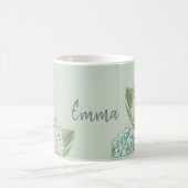 Blaues Hydrangea/Sage Green Kaffeetasse (Mittel)