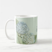 Blaues Hydrangea/Sage Green Kaffeetasse (Links)