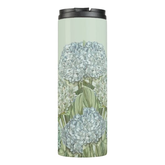 Blaues Hydrangea/Sage Green Thermosbecher (Rückseite)