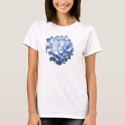 Blaues Hydrangea-Shirt T-Shirt (Vorderseite)