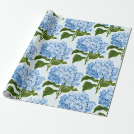 Blaues Hydrangea-Umhüllungspapier Geschenkpapier