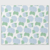 Blaues Hydrangea-Umhüllungspapier Geschenkpapier (Flach)