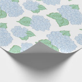 Blaues Hydrangea-Umhüllungspapier Geschenkpapier (Ecke)