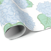 Blaues Hydrangea-Umhüllungspapier Geschenkpapier (Rolleneckpunkt)