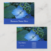 Blaues Hydrangea Visitenkarte (Vorne/Hinten)