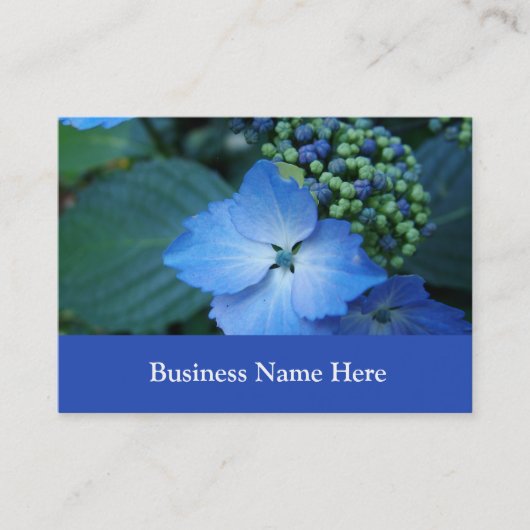 Blaues Hydrangea Visitenkarte (Vorderseite)