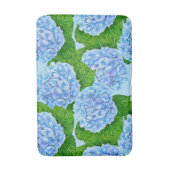 Blaues Hydrangea-Wasserfarbenmuster Badematte (Vorderseite Vertikal)