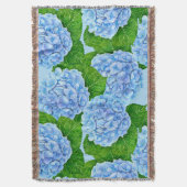 Blaues Hydrangea-Wasserfarbenmuster Decke (Vorderseite Vertikal)