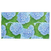 Blaues Hydrangea-Wasserfarbenmuster Kissenbezug (Vorderseite-Links)