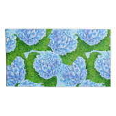 Blaues Hydrangea-Wasserfarbenmuster Kissenbezug (Rückseite-Rechts)