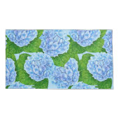 Blaues Hydrangea-Wasserfarbenmuster Kissenbezug (Rückseite-Links)