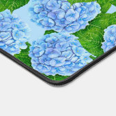 Blaues Hydrangea-Wasserfarbenmuster Schreibtischunterlage (Ecke)
