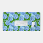 Blaues Hydrangea-Wasserfarbenmuster Schreibtischunterlage (Tastatur & Maus)