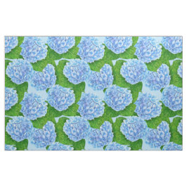 Blaues Hydrangea-Wasserfarbenmuster Stoff