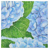 Blaues Hydrangea-Wasserfarbenmuster Stoff (Muster)