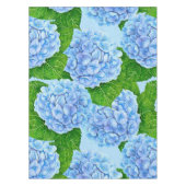 Blaues Hydrangea-Wasserfarbenmuster Tischdecke (Vorderseite)