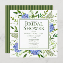 Blaues Hydrangeas-Brautparty