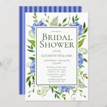 Blaues Hydrangeas-Brautparty